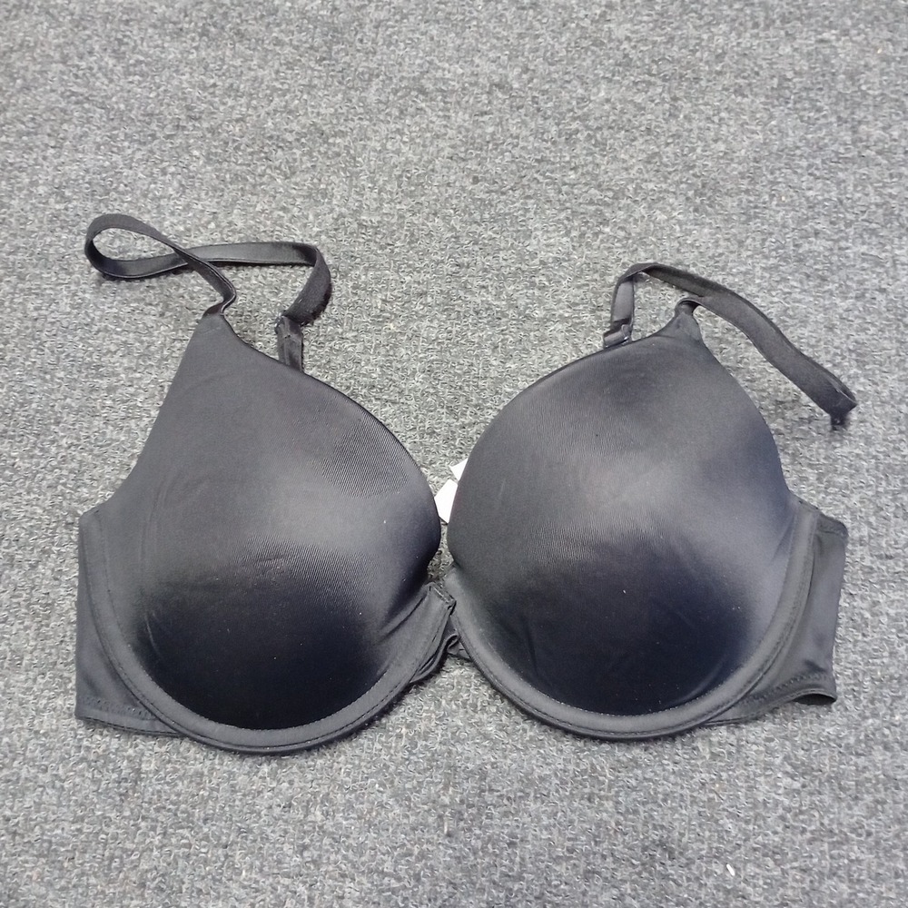 Pink Victoria Secret Bra Women 32D Black Wear Everywhere Lightly Lined T Shirt
